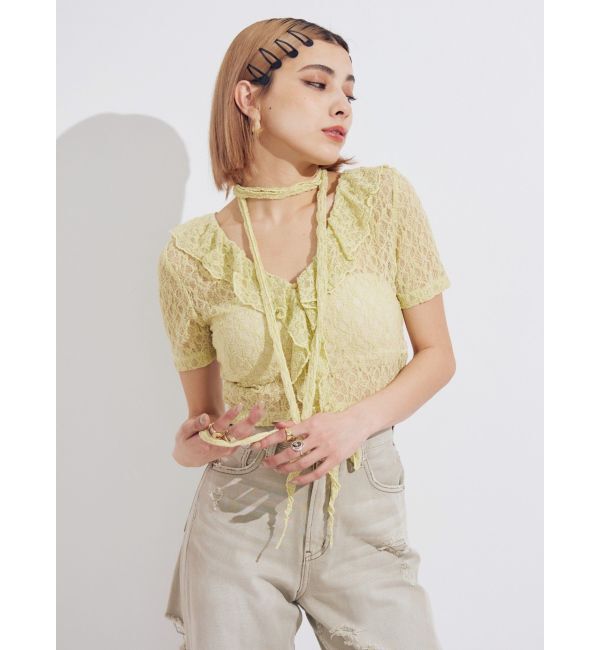 EVRIS「チョーカーレーストップス」|Tシャツ・カットソー|