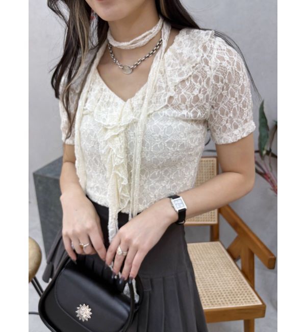 EVRIS「チョーカーレーストップス」|Tシャツ・カットソー|