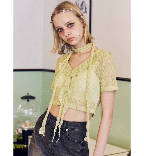 EVRIS「チョーカーレーストップス」|Tシャツ・カットソー|