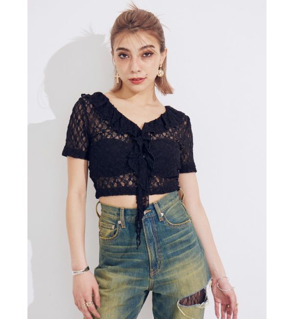 EVRIS「チョーカーレーストップス」|Tシャツ・カットソー|