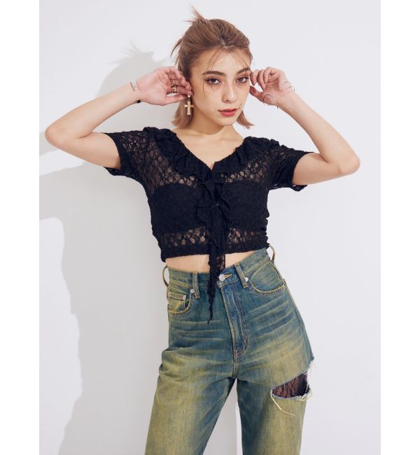 EVRIS「チョーカーレーストップス」|Tシャツ・カットソー|