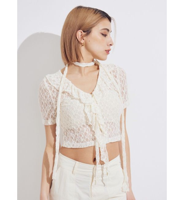 EVRIS「チョーカーレーストップス」|Tシャツ・カットソー|