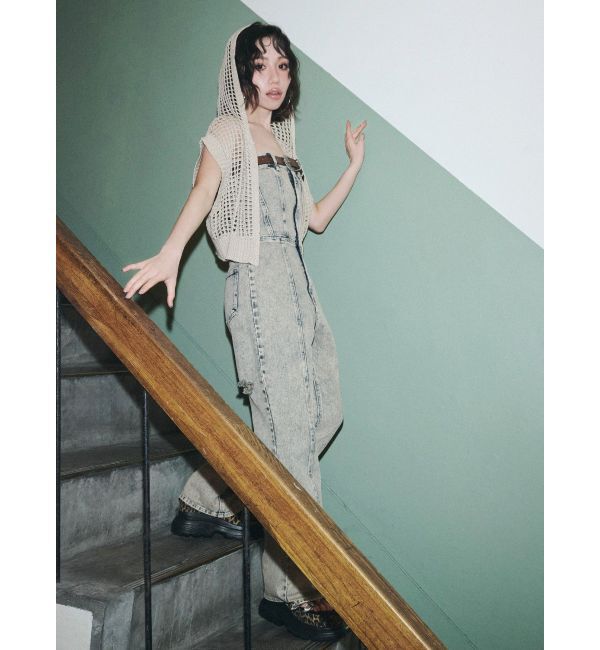 EVRIS「メッシュジップアップニットベスト」|ニット・セーター|