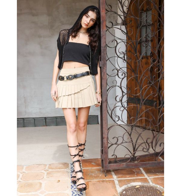 EVRIS「メッシュジップアップニットベスト」|ニット・セーター|