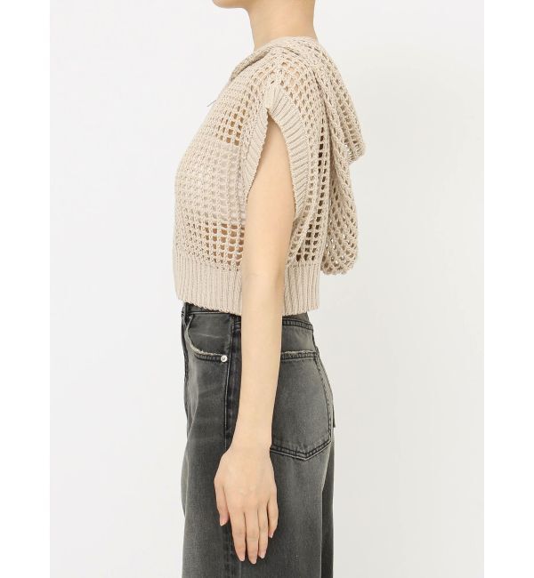 EVRIS「メッシュジップアップニットベスト」|ニット・セーター|