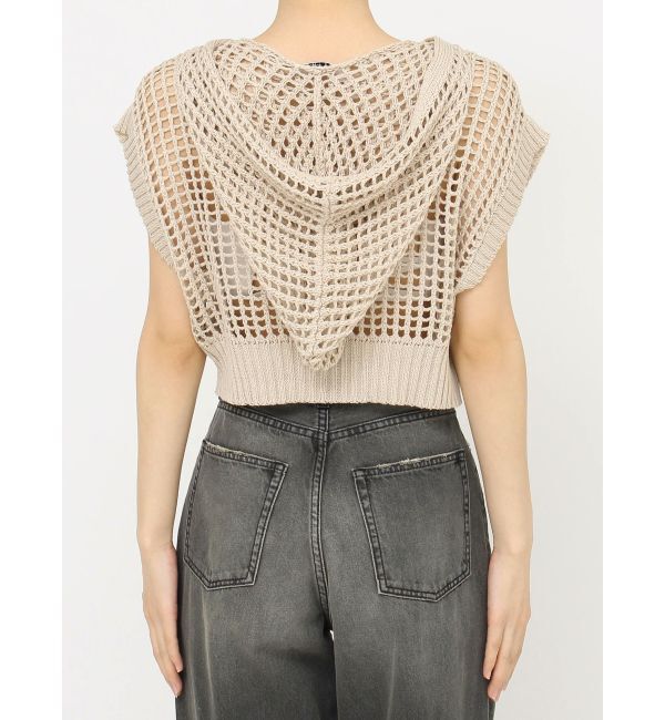 EVRIS「メッシュジップアップニットベスト」|ニット・セーター|