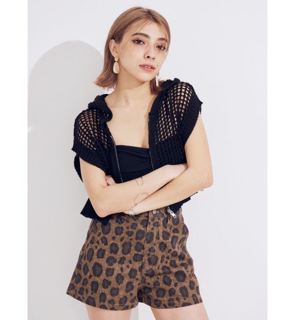 EVRIS「メッシュジップアップニットベスト」|ニット・セーター|