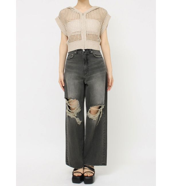 EVRIS「メッシュジップアップニットベスト」|ニット・セーター|