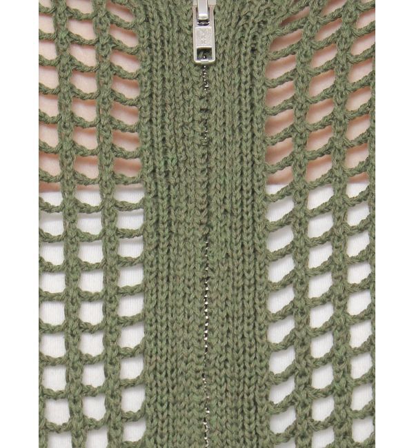 EVRIS「メッシュジップアップニットベスト」|ニット・セーター|