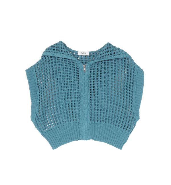 EVRIS「メッシュジップアップニットベスト」|ニット・セーター|