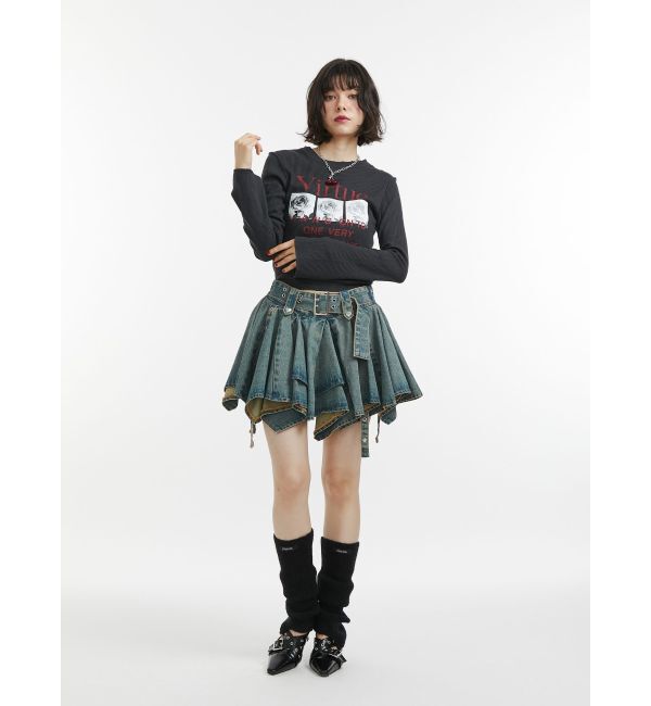 jouetie「グランジワッフルロンT」|Tシャツ・カットソー|