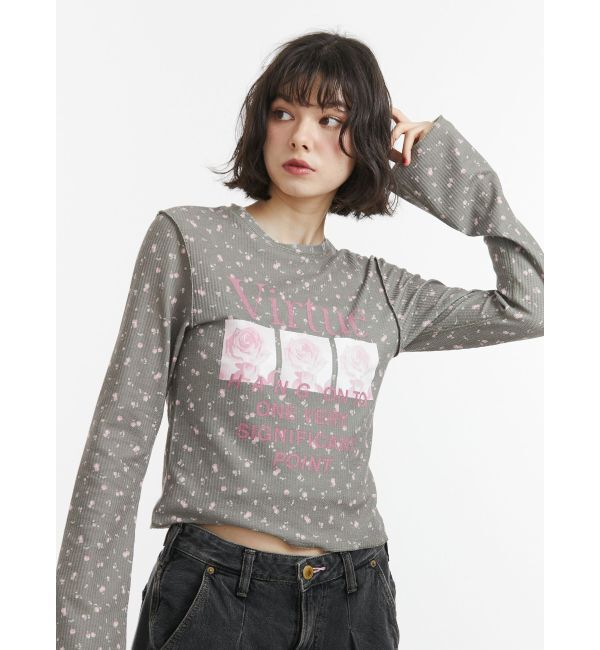 jouetie「グランジワッフルロンT」|Tシャツ・カットソー|