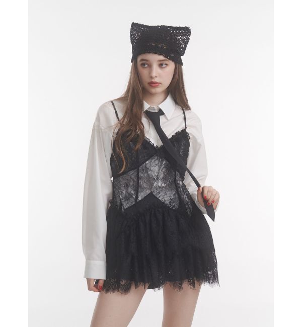 jouetie「フリルランジェリーレースミニワンピース」|ワンピース|