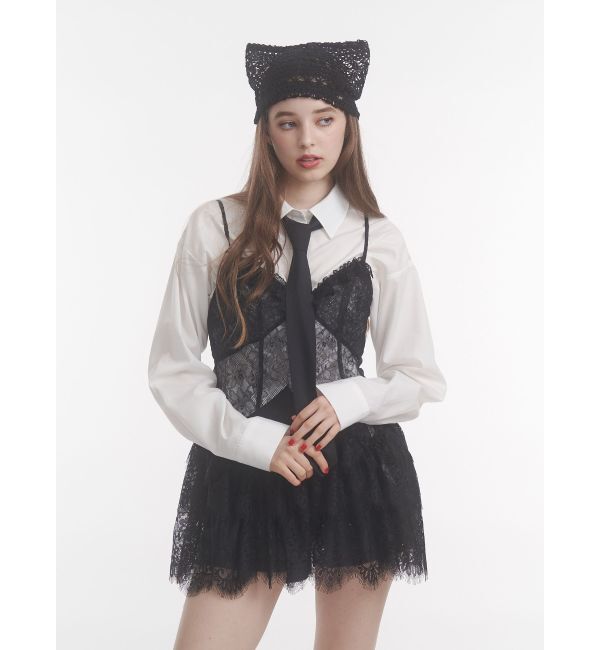 jouetie「フリルランジェリーレースミニワンピース」|ワンピース|