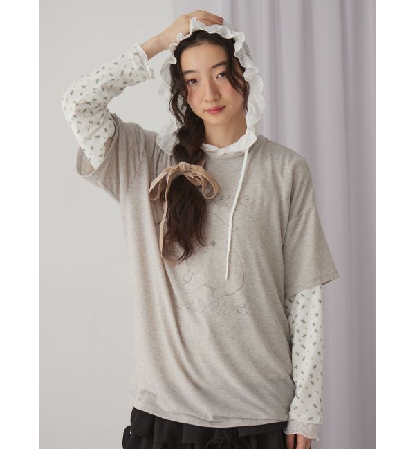 merry jenny「cat ribbonレイヤードロンT」|Tシャツ・カットソー|