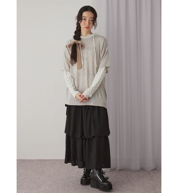 merry jenny「cat ribbonレイヤードロンT」|Tシャツ・カットソー|