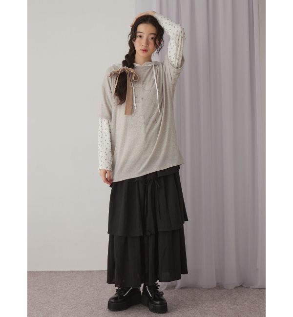 merry jenny「cat ribbonレイヤードロンT」|Tシャツ・カットソー|