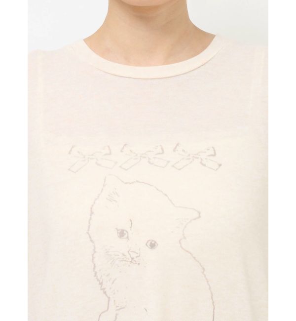 merry jenny「cat ribbonレイヤードロンT」|Tシャツ・カットソー|