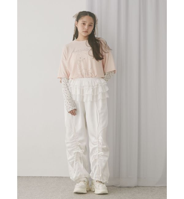 merry jenny「cat ribbonレイヤードロンT」|Tシャツ・カットソー|