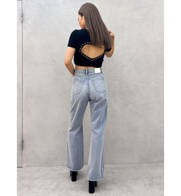 GYDA「BACK OPEN bijou heartトップス」|Tシャツ・カットソー|