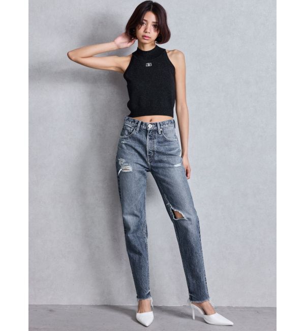 GYDA「ハイウエストVintage Edge ダメージストレートデニムパンツ」|デニム|