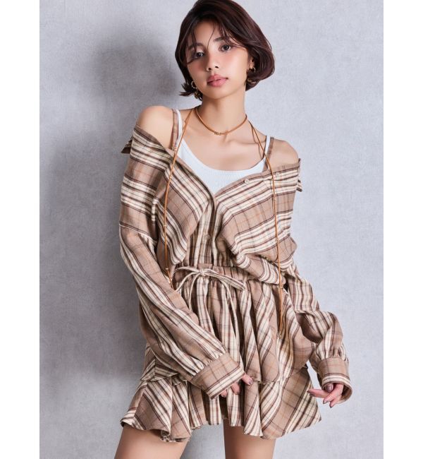 GYDA「3WAYチェックワンピース」|ワンピース|