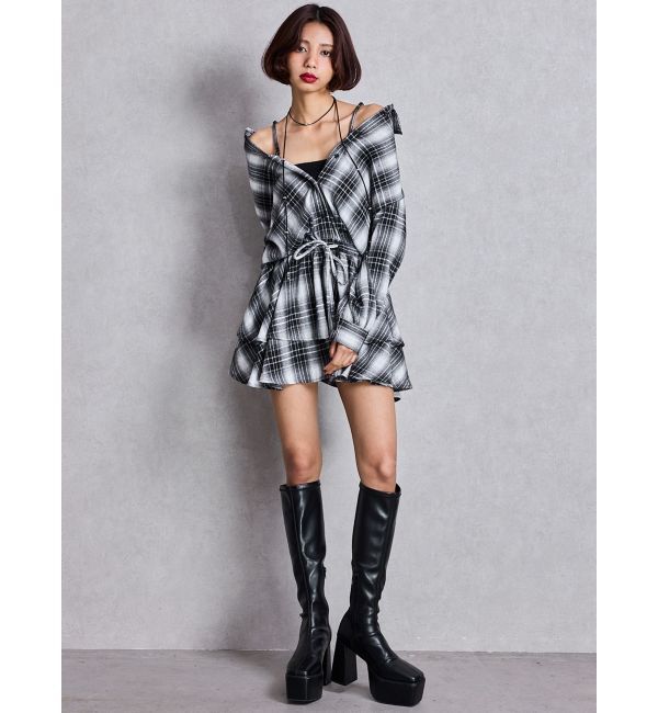 GYDA「3WAYチェックワンピース」|ワンピース|