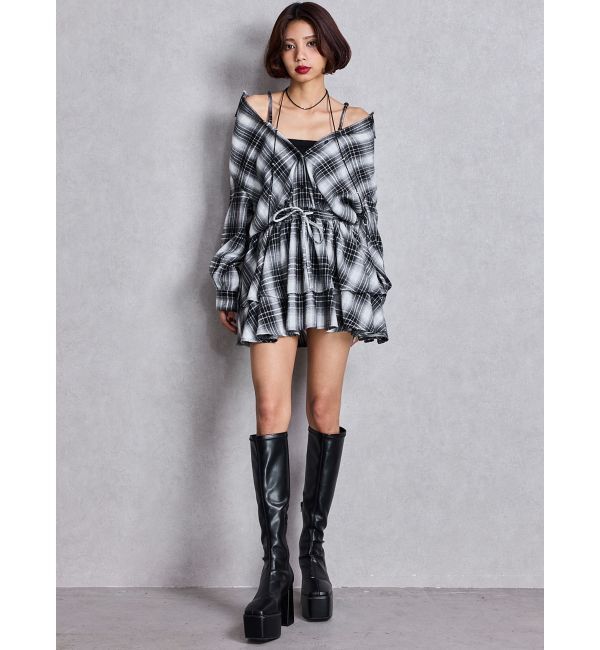 GYDA「3WAYチェックワンピース」|ワンピース|