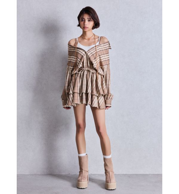 GYDA「3WAYチェックワンピース」|ワンピース|