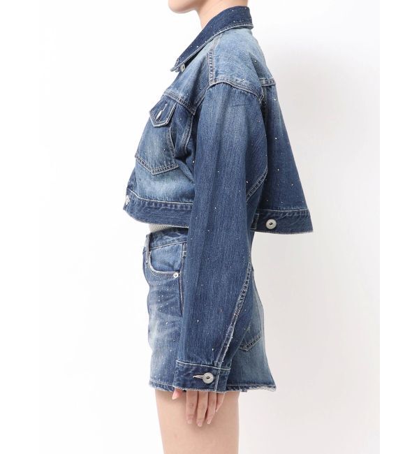 GYDA「GD MOLD bijouデニムショートＧジャン」|デニムジャケット|