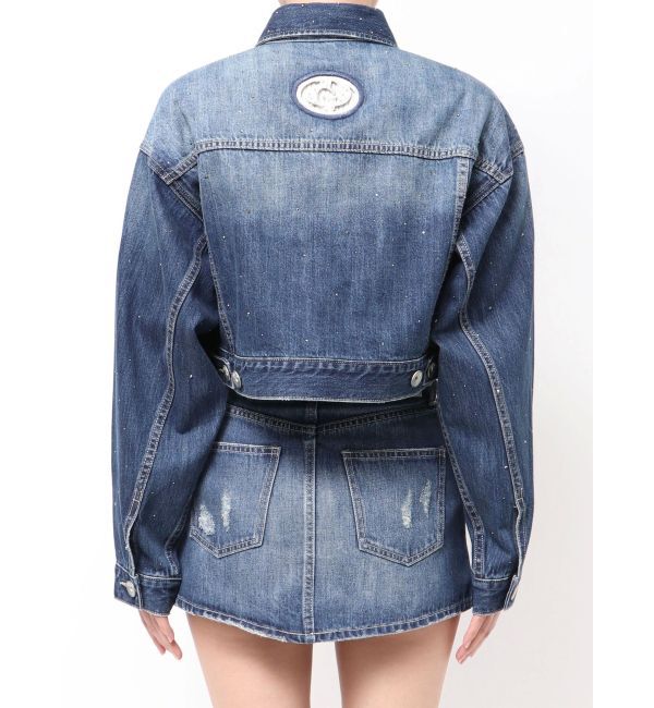 GYDA「GD MOLD bijouデニムショートＧジャン」|デニムジャケット|