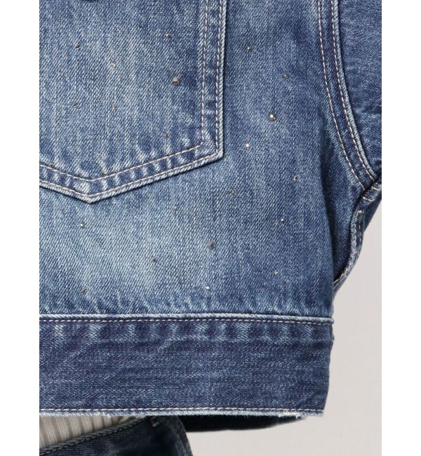 GYDA「GD MOLD bijouデニムショートＧジャン」|デニムジャケット|