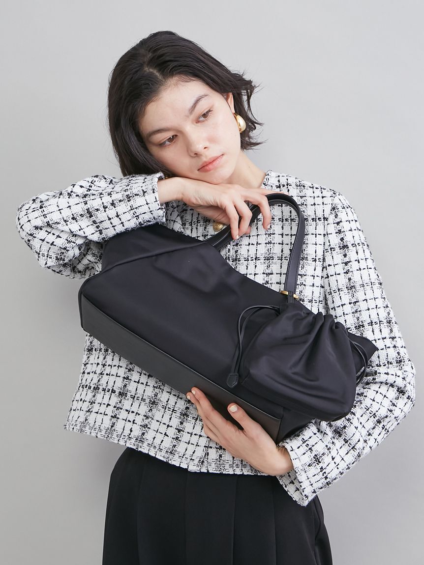 Mila Owen「撥水ナイロン２ＷＡＹワイドトートバッグ」|ショルダー・メッセンジャー|BLK