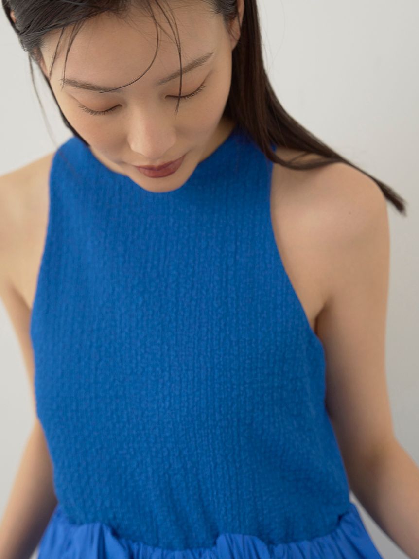 emmi atelier「膨れジャガードカットドッキングワンピース」|ワンピース|