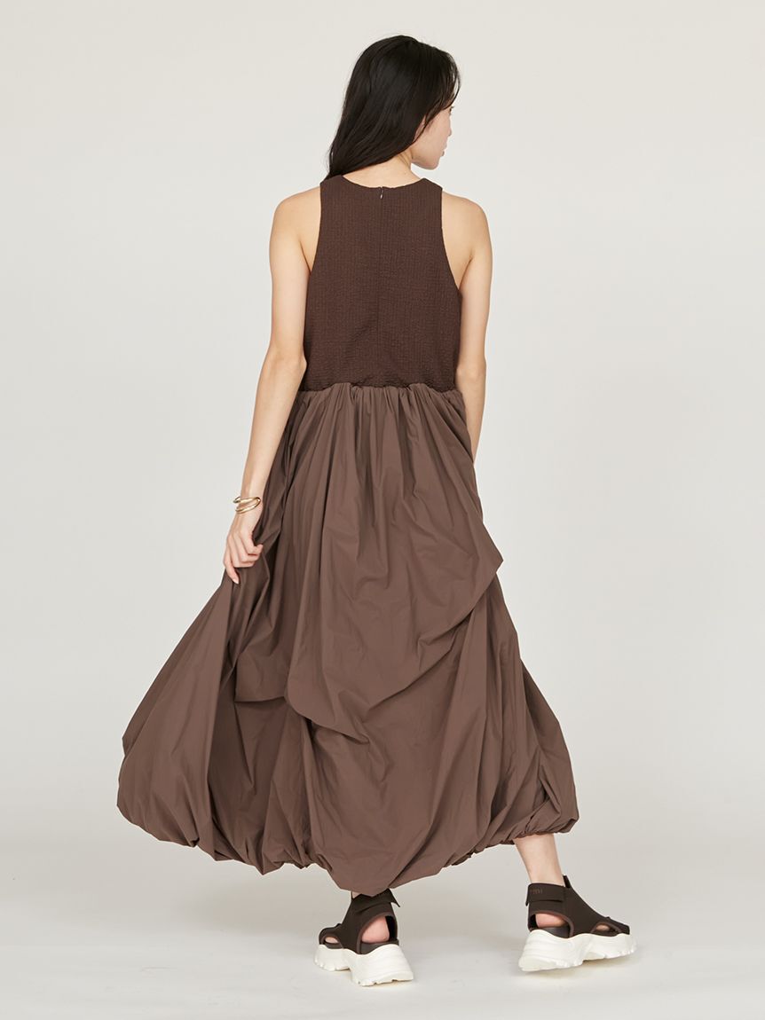 emmi atelier「膨れジャガードカットドッキングワンピース」|ワンピース|