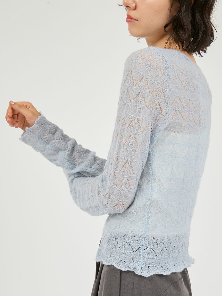 emmi atelier「モヘヤ混2wayニットトップス」|ニット・セーター|