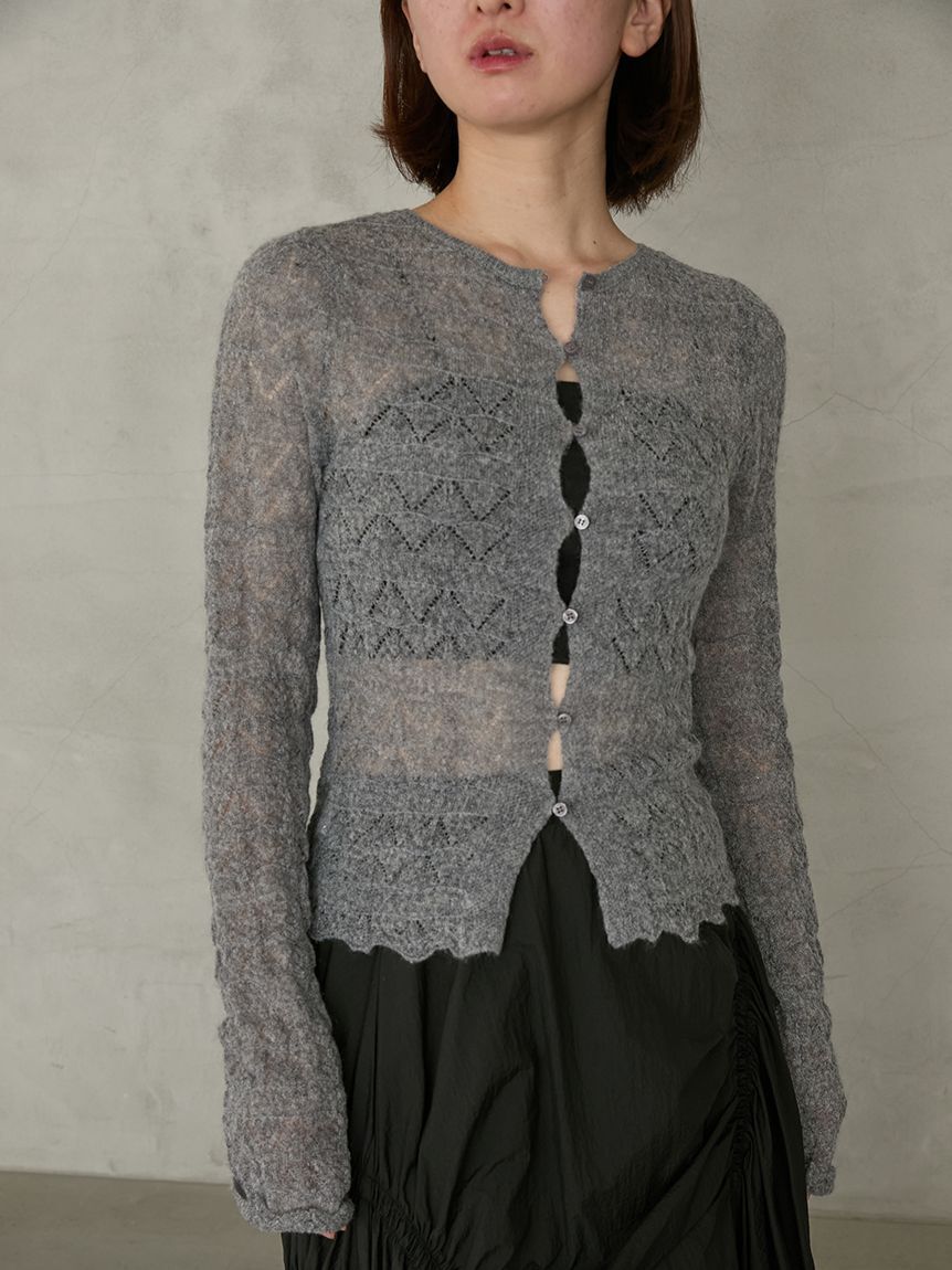 emmi atelier「モヘヤ混2wayニットトップス」|ニット・セーター|