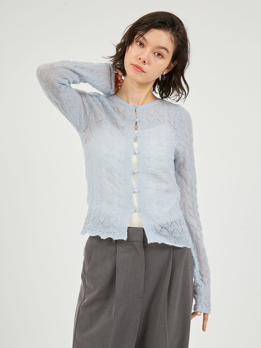 emmi atelier「モヘヤ混2wayニットトップス」|ニット・セーター|BLU