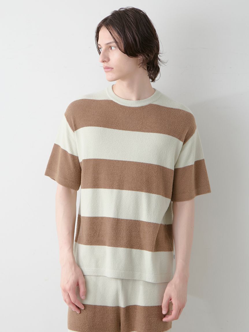 GELATO PIQUE HOMME「【HOMME】スムーズィーliteクール2ボーダープルオーバー」|プルオーバー|