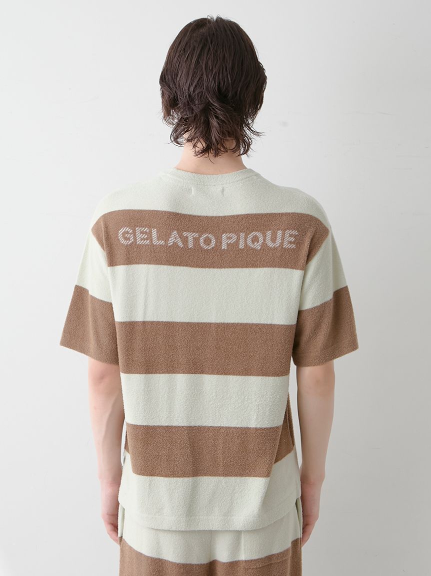 GELATO PIQUE HOMME「【HOMME】スムーズィーliteクール2ボーダープルオーバー」|プルオーバー|