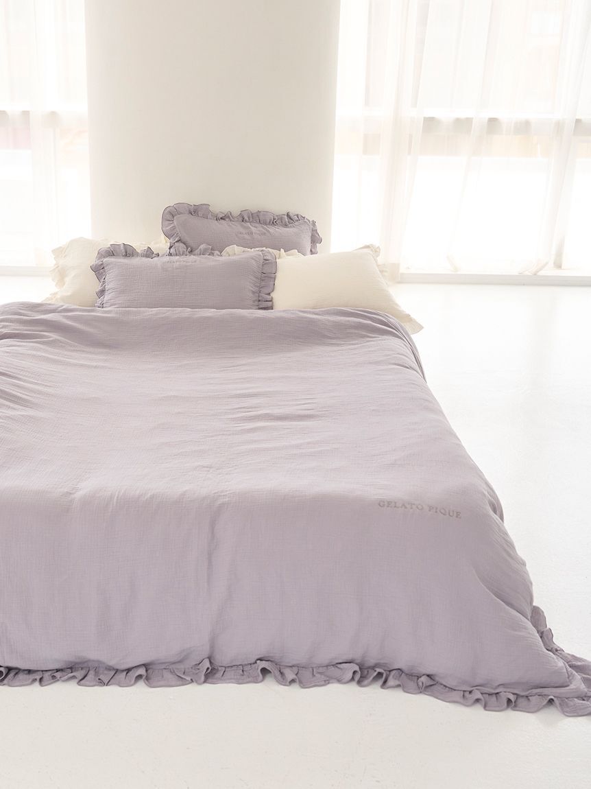 gelato pique Sleep「【Sleep】ダブルガーゼフリル３点セット（セミダブル）」|その他|GRY