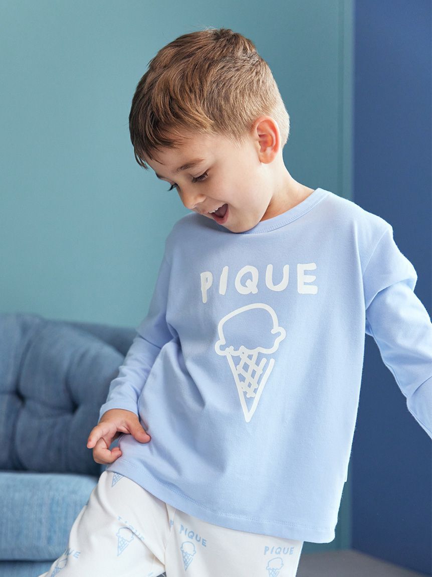 GELATO PIQUE KIDS & BABY「【KIDS】ペイントワンポイントロンT」|ルームウェア|BLU