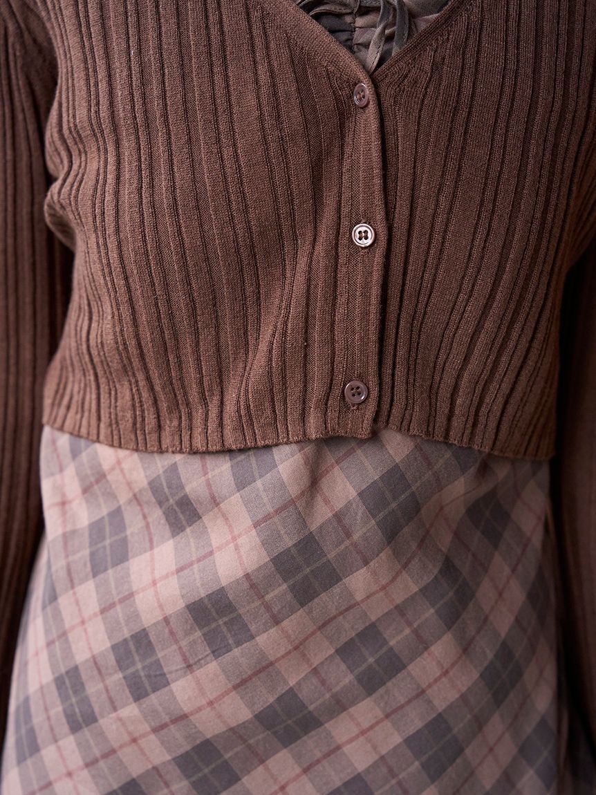 SNIDEL「シンプルリブカーディガン」|カーディガン|