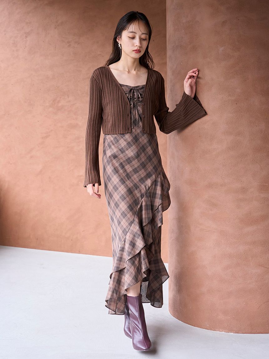 SNIDEL「シンプルリブカーディガン」|カーディガン|