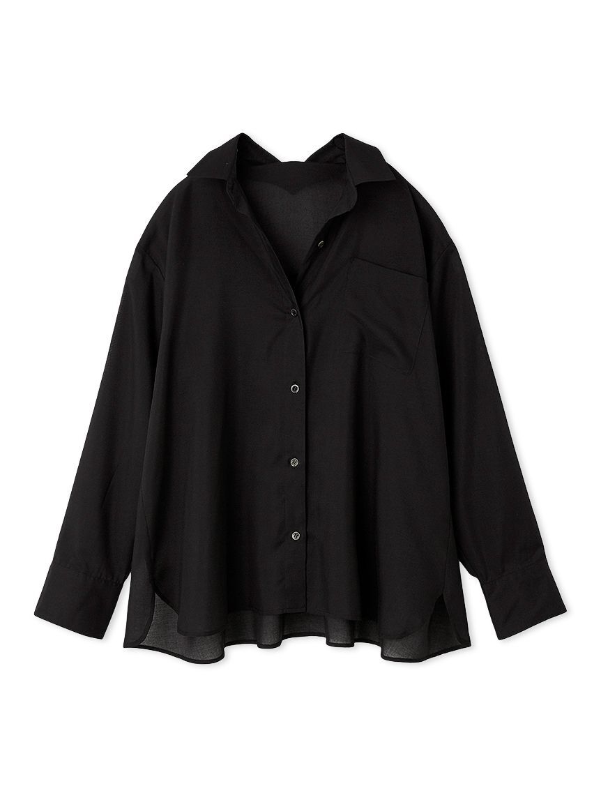 SNIDEL「Sustainableシアーシャツ」|シャツ・ブラウス|BLK