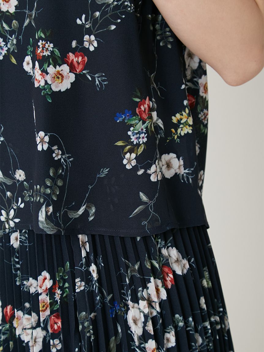 FRAY I.D「フラワープリントギャザーフリルブラウス」|シャツ・ブラウス|