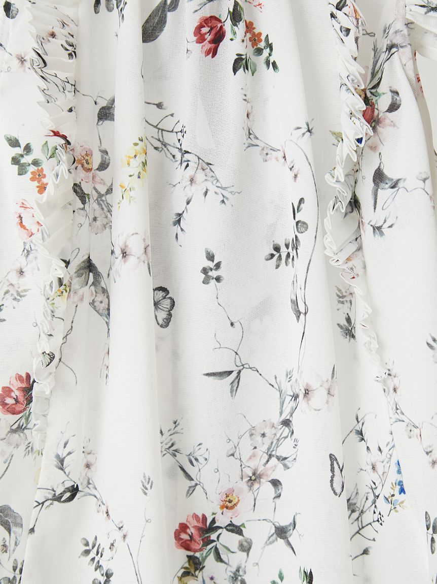 FRAY I.D「フラワープリントギャザーフリルブラウス」|シャツ・ブラウス|