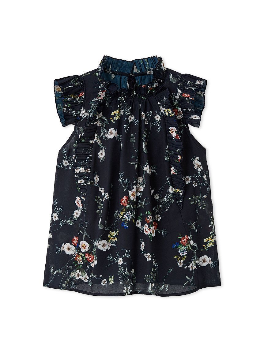 FRAY I.D「フラワープリントギャザーフリルブラウス」|シャツ・ブラウス|