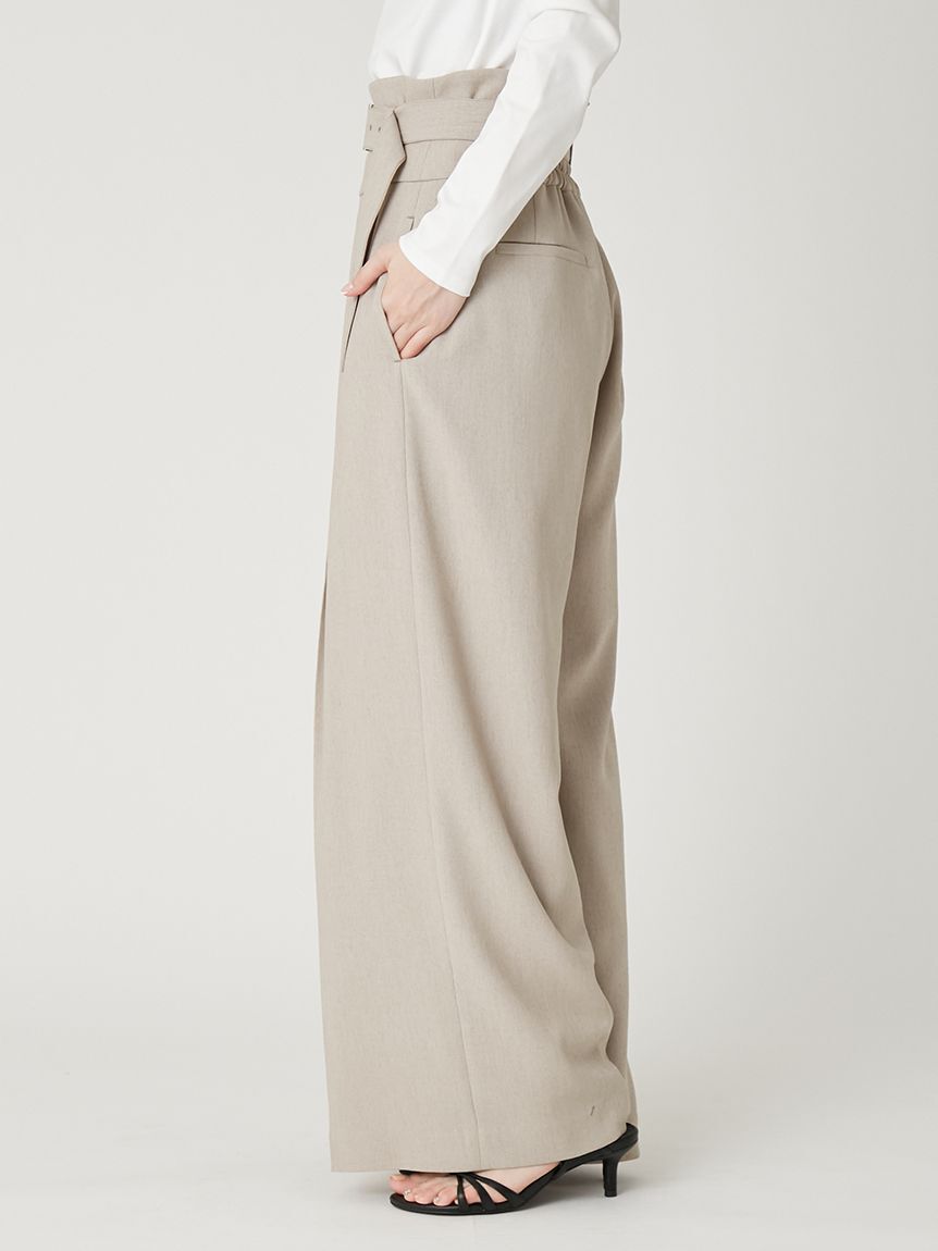 FRAY I.D「ハイウエストベルトパンツ／UVカット」|チノ|