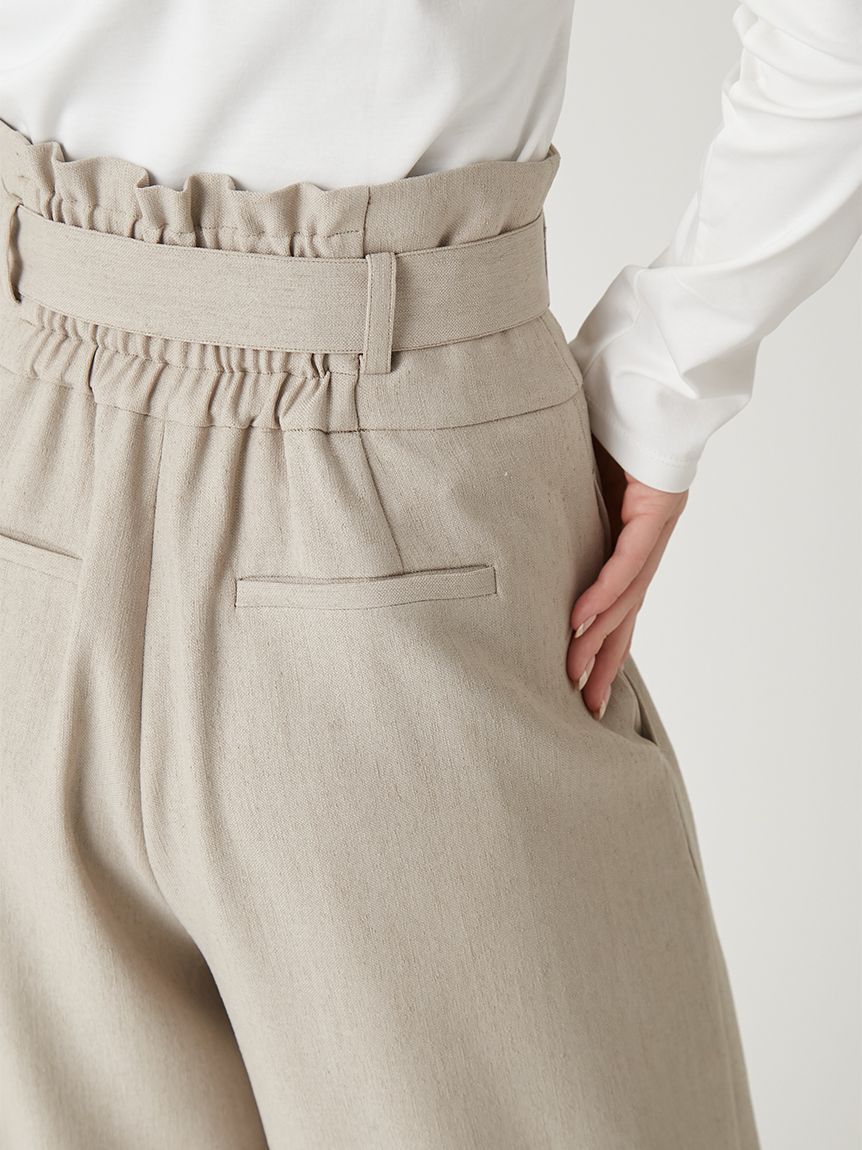 FRAY I.D「ハイウエストベルトパンツ／UVカット」|チノ|